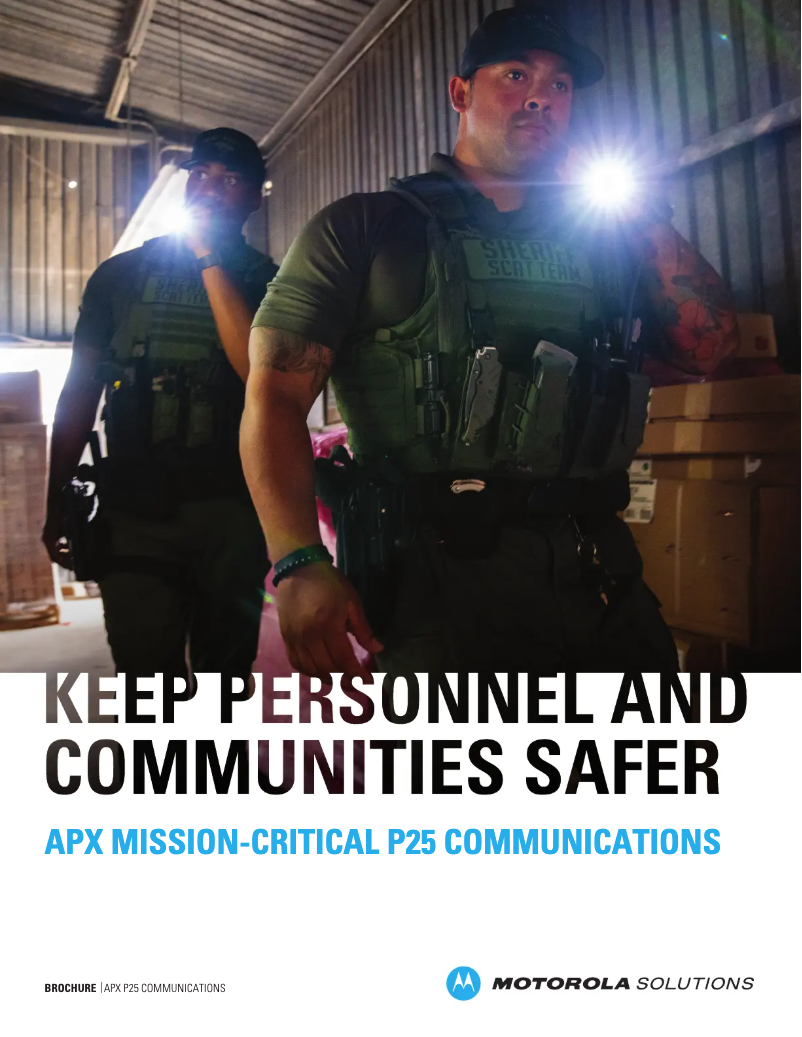 Page 1 de la notice Brochure Motorola APX 8000HXE