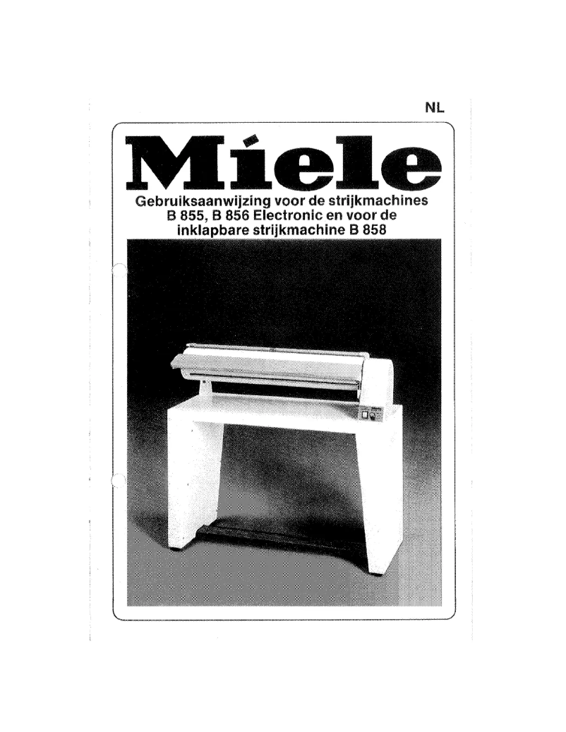 Page 1 de la notice Manuel utilisateur Miele B 855