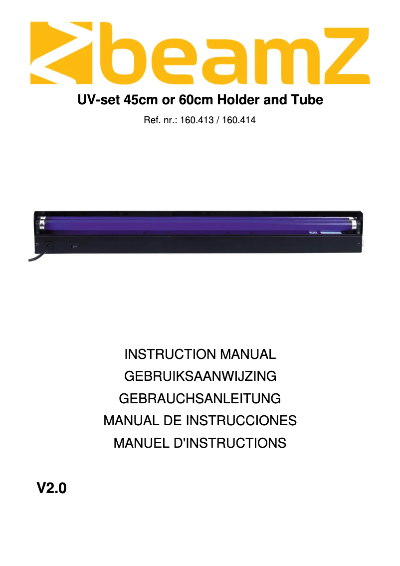 Page 1 de la notice Manuel utilisateur BeamZ BUV60TL