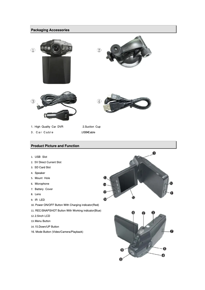 Page 1 de la notice Manuel utilisateur Genius DVR-530