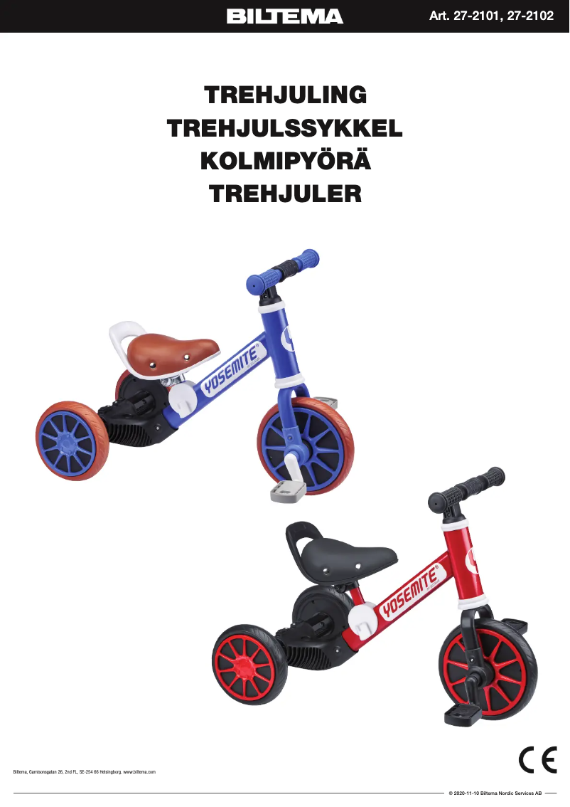 Page 1 de la notice Manuel utilisateur Biltema 27-2101