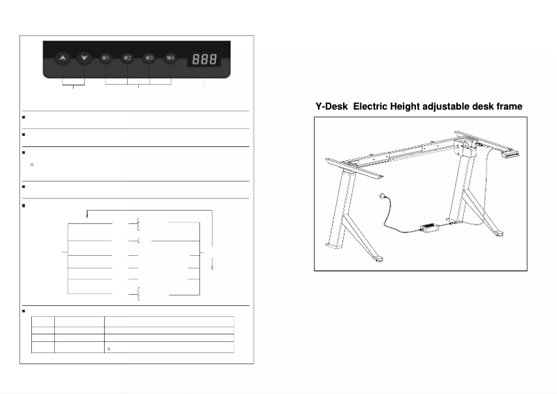 Image de la première page du manuel de l'appareil Y-Desk