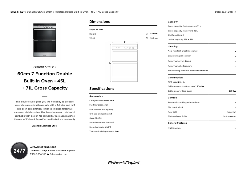 Image de la première page du manuel de l'appareil OB60B77CEX3