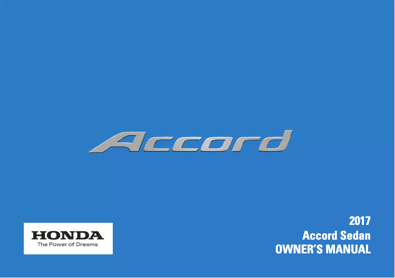 Página 1 del manual Manual de usuario Honda Accord Sedan (2017)