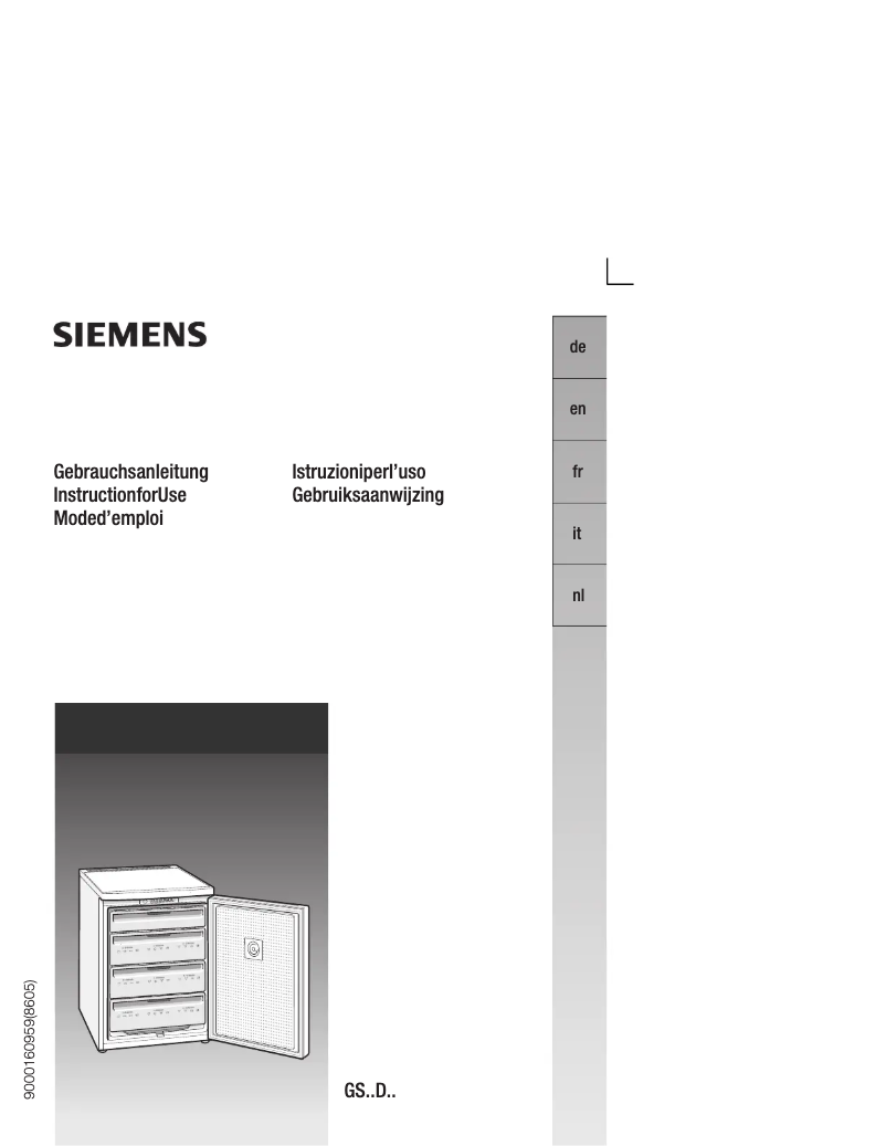 Page n°1 - Manuel utilisateur Siemens GS12DA40