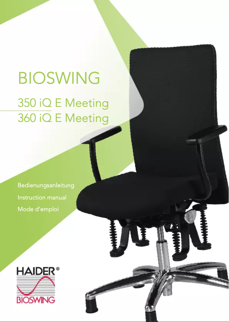 Page n°1 - Manuel utilisateur Bioswing 360 iQ E Meeting