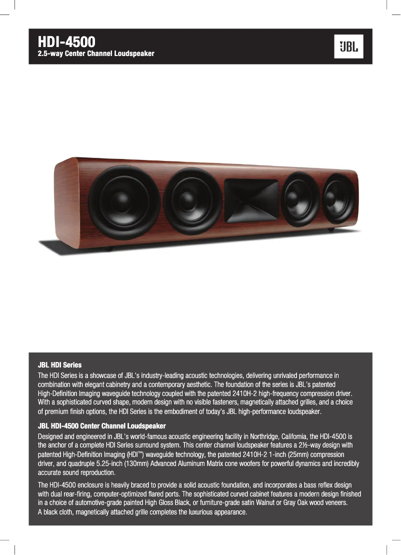 Image de la première page du manuel de l'appareil HDI-4500