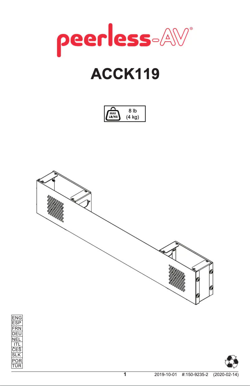 Image de la première page du manuel de l'appareil ACCK119