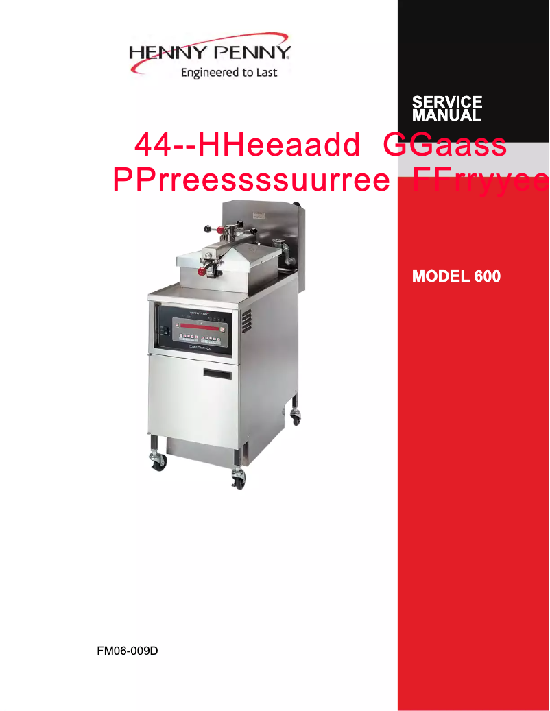 Page 1 de la notice Manuel utilisateur Henny Penny Computron 600