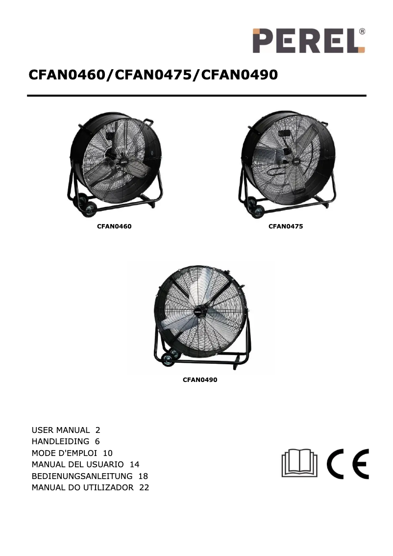 Página 1 del manual Manual de usuario Perel CFAN0460