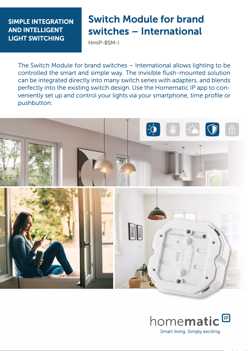 Page 1 de la notice Fiche technique Homematic IP HmIP-BSM-I
