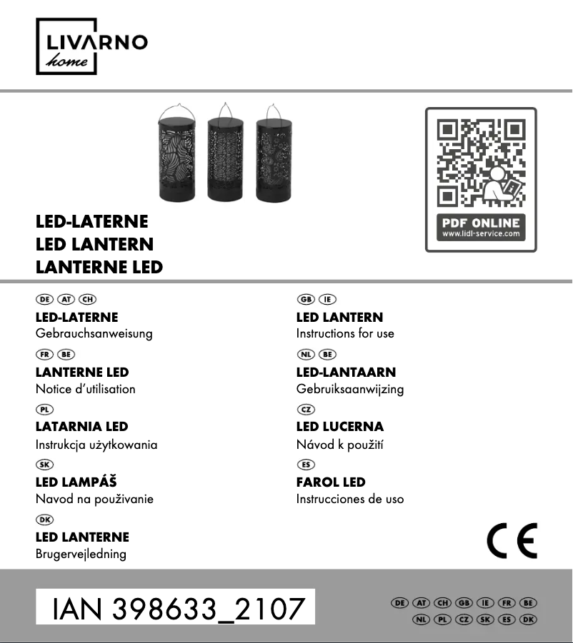Image de la première page du manuel de l'appareil IAN 398633