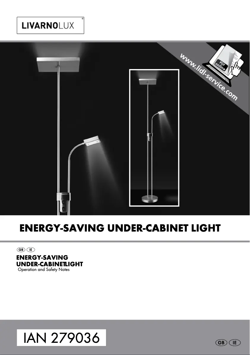Page 1 de la notice Manuel utilisateur Livarno Lux IAN 279036