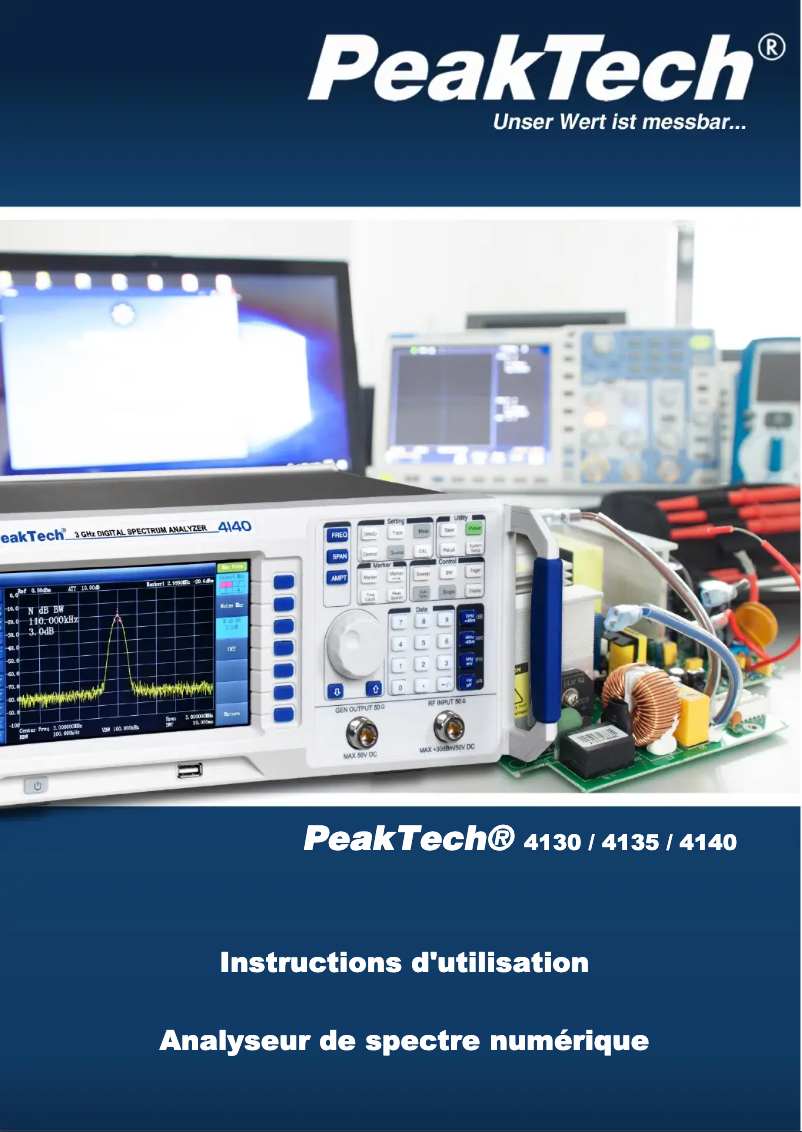Page n°1 - Manuel utilisateur PeakTech 4130