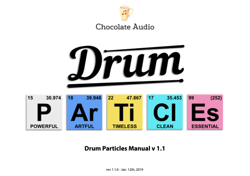 Page n°1 - Manuel utilisateur Chocolate Audio The Black Album Drums