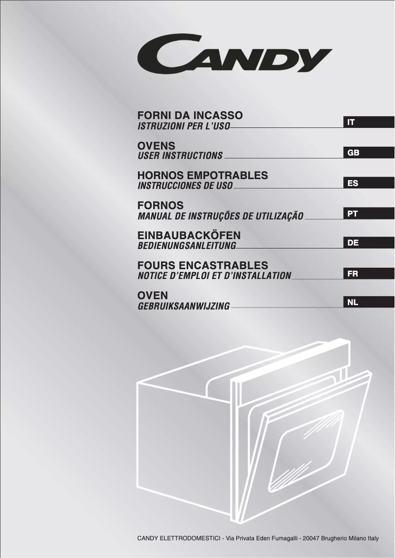 Page n°1 - Manuel utilisateur Candy FS 828