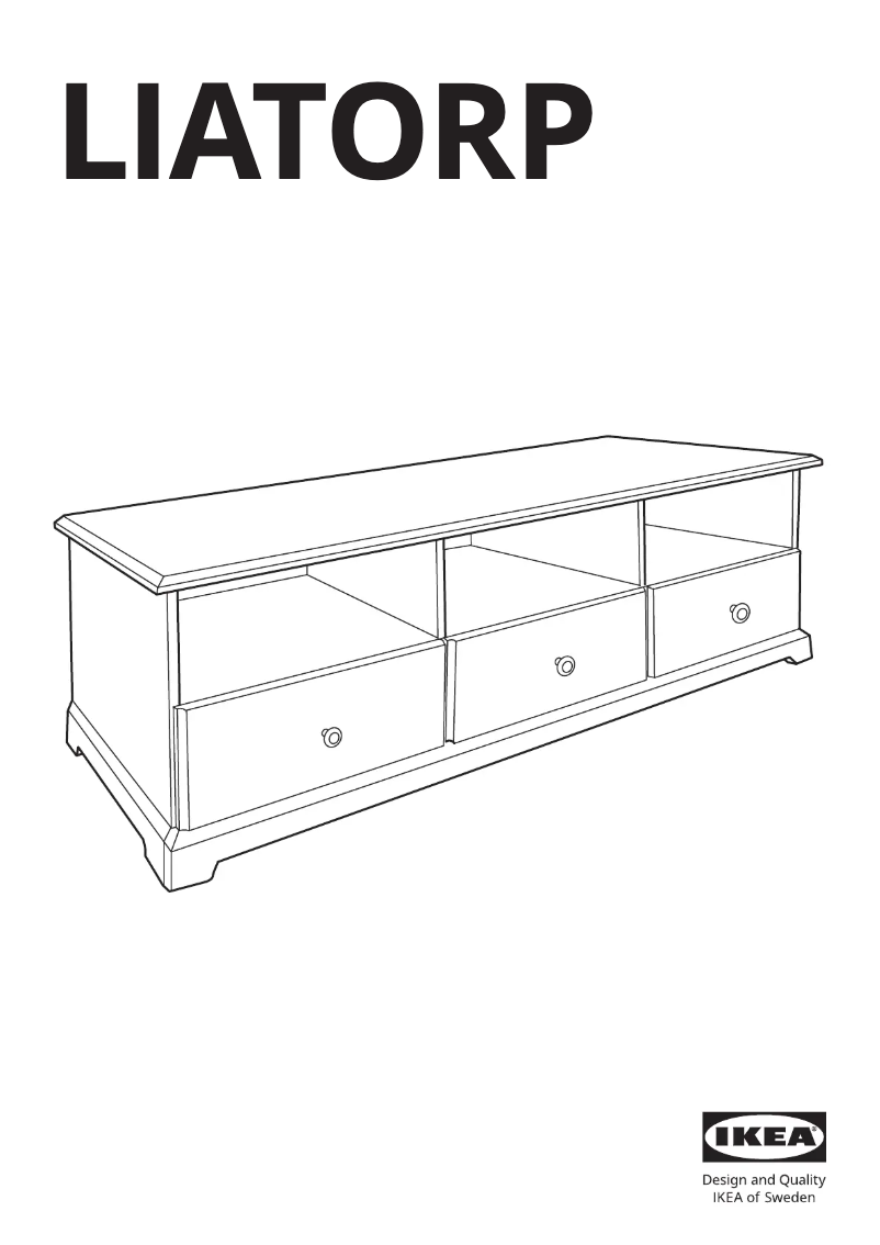 Page 1 de la notice Manuel utilisateur Ikea LIATORP 801.166.00