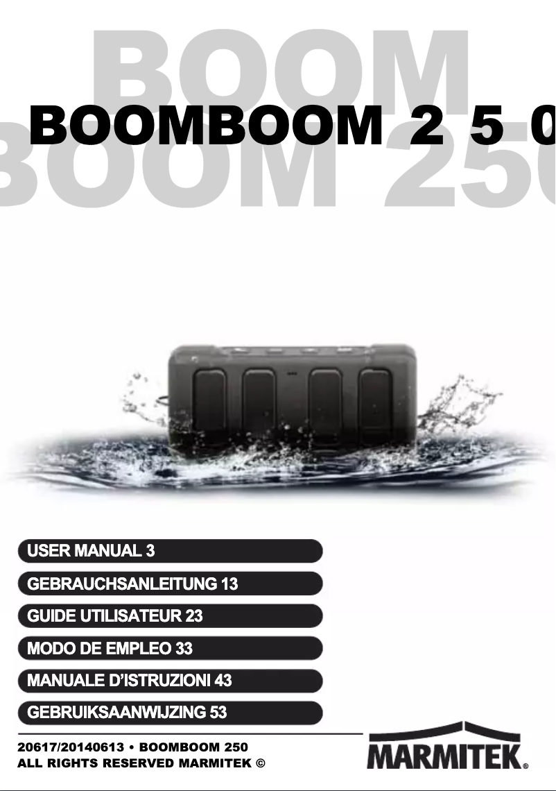 Page n°1 - Mode d'emploi Marmitek BoomBoom 250