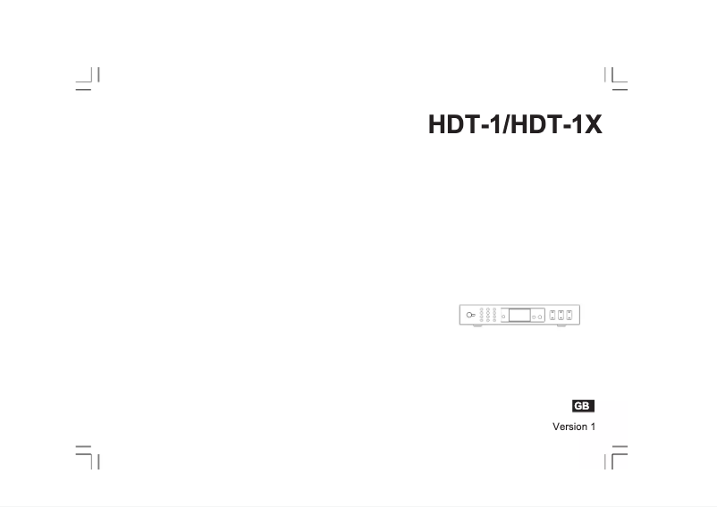 Page 1 de la notice Manuel utilisateur Sangean HDT-1X