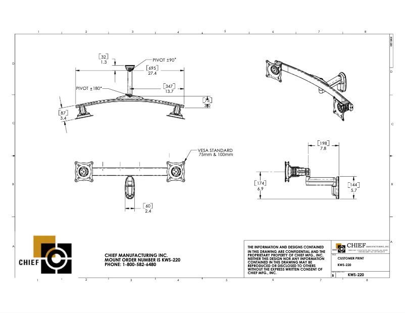 Page n°1 - Manuel utilisateur Chief KWS220