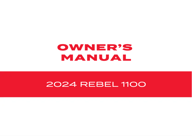 Página 1 del manual Manual de usuario Honda Rebel 1100T (2024)