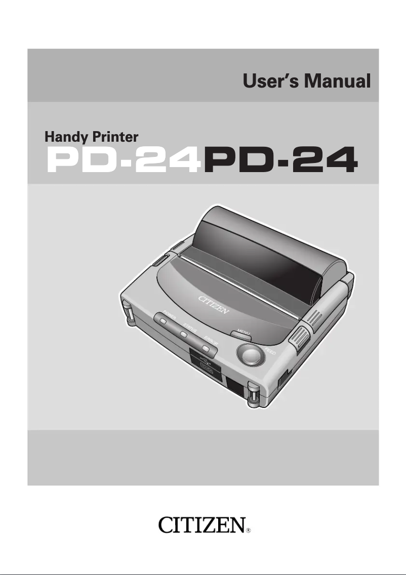 Page 1 de la notice Manuel utilisateur Citizen PD-24