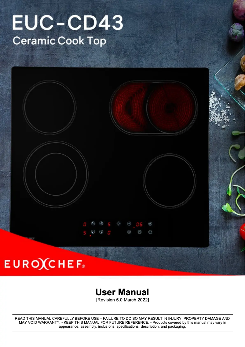 Página 1 del manual Manual de usuario Eurochef EUC-CD43