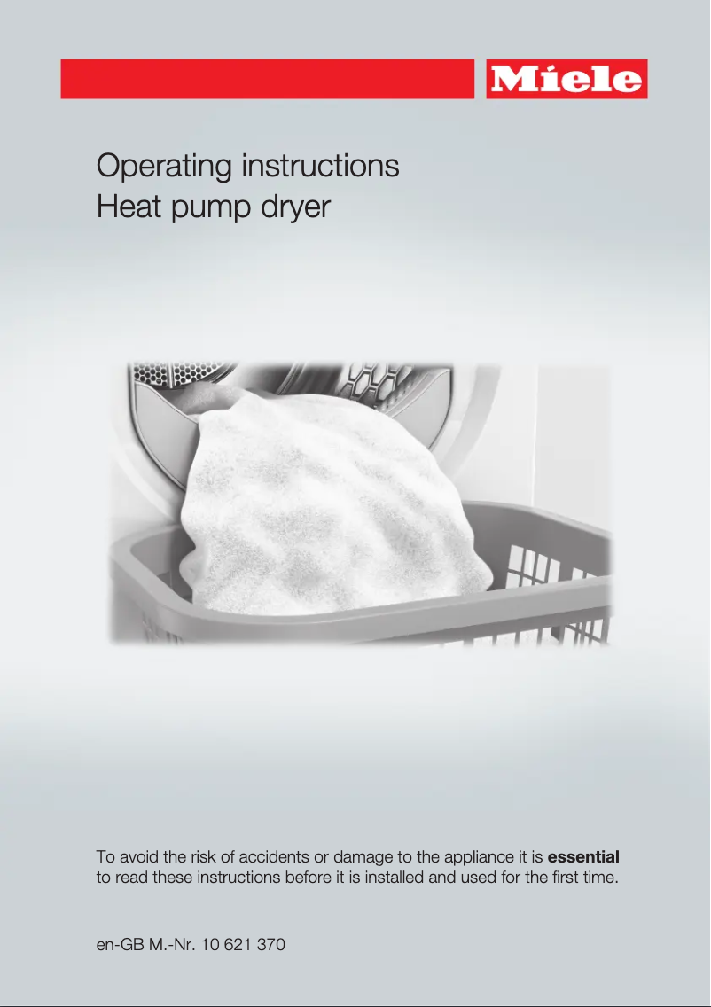 Page n°1 - Manuel utilisateur Miele TCF620WP Eco