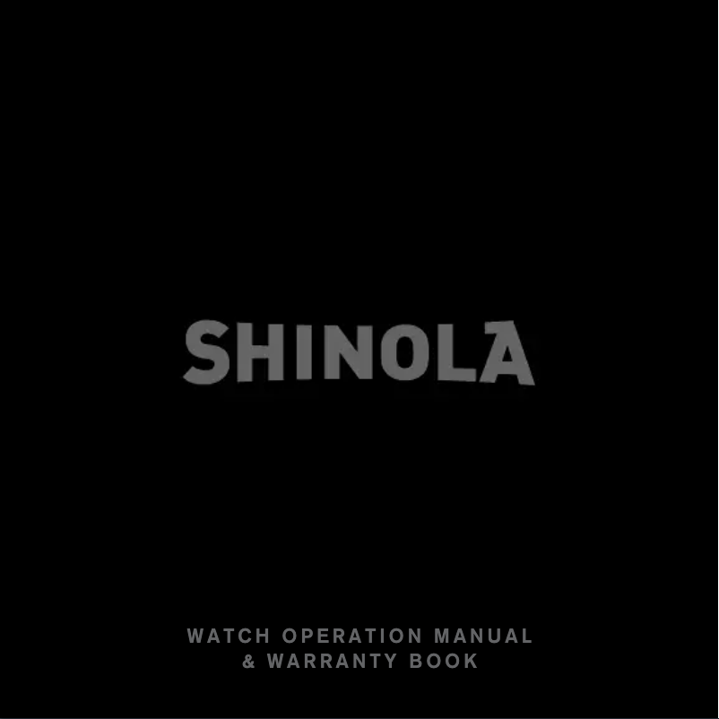 Página 1 del manual Manual de usuario Shinola The Runwell