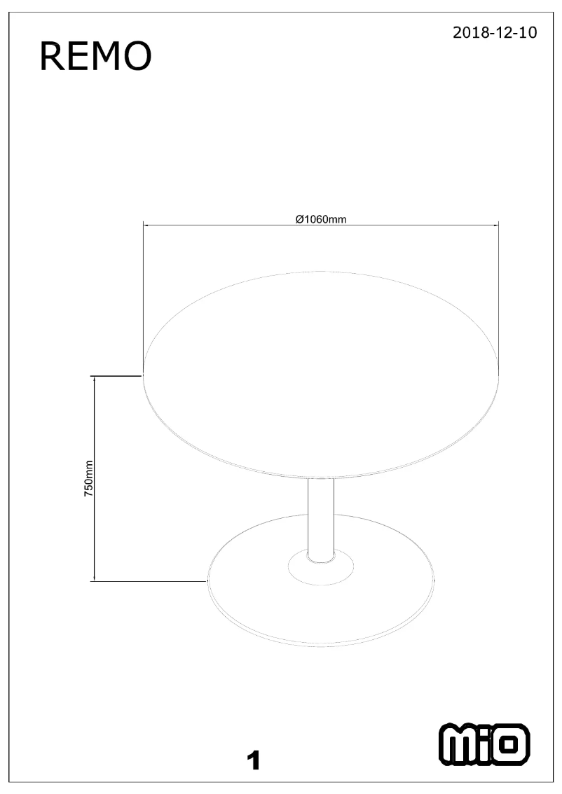Page 1 de la notice Manuel utilisateur Mio Remo