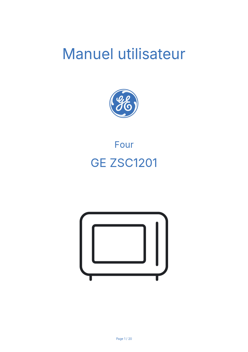 Image de la première page du manuel de l'appareil ZSC1201