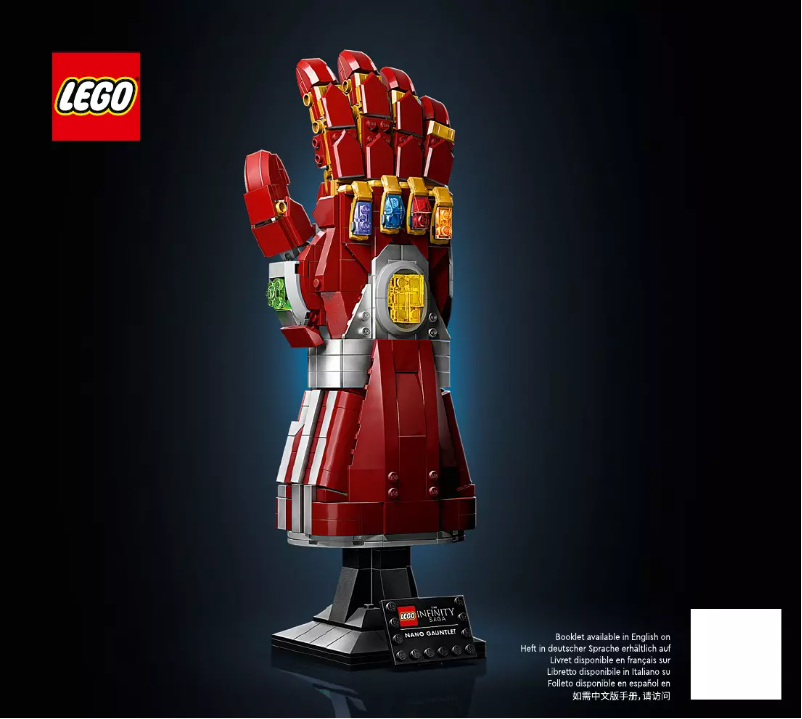Image de la première page du manuel de l'appareil Marvel Nano Gauntlet 76223