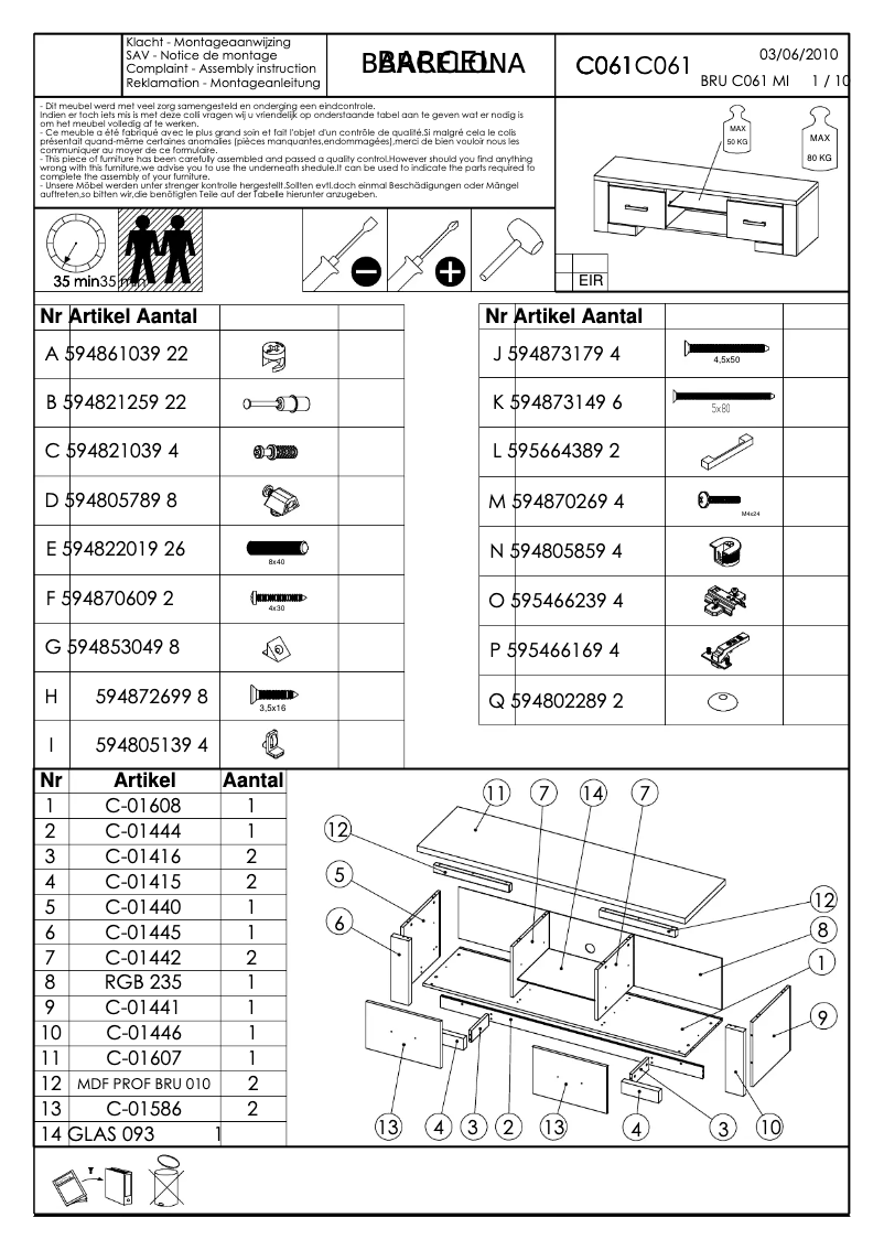 Page n°1 - Manuel utilisateur Pronto Barcelona