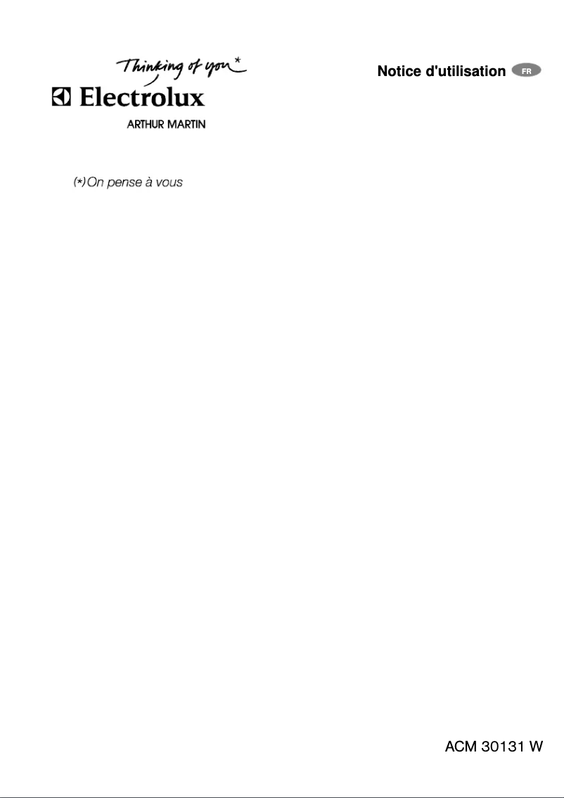 Página 1 del manual Manual de usuario Arthur Martin-Electrolux ACM 30131 W