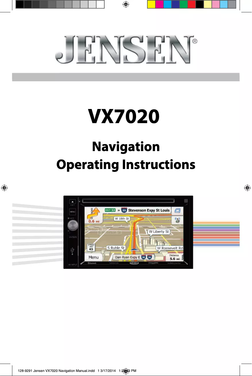 Page 1 de la notice Manuel utilisateur Jensen VX7020