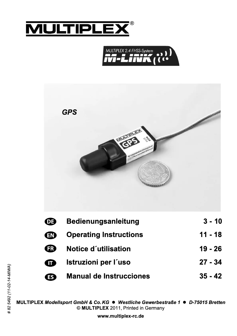 Image de la première page du manuel de l'appareil GPS