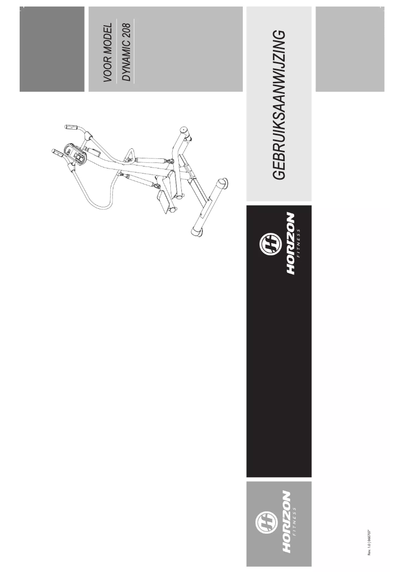 Page 1 de la notice Manuel utilisateur Horizon Fitness Dynamic 208