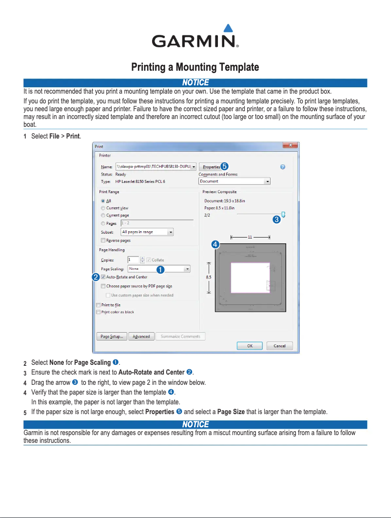 Page n°1 - Instructions / montage Garmin GMM 150