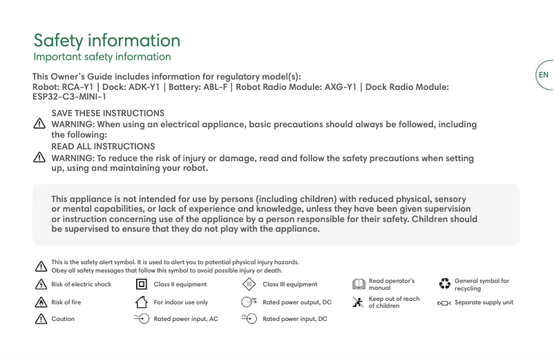 Image de la première page du manuel de l'appareil Roomba Combo J9+