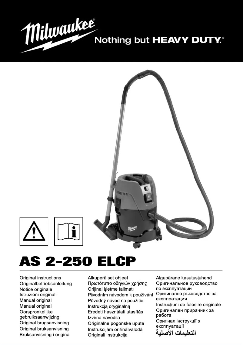 Página 1 del manual Manual de usuario Milwaukee AS 2-250 ELCP