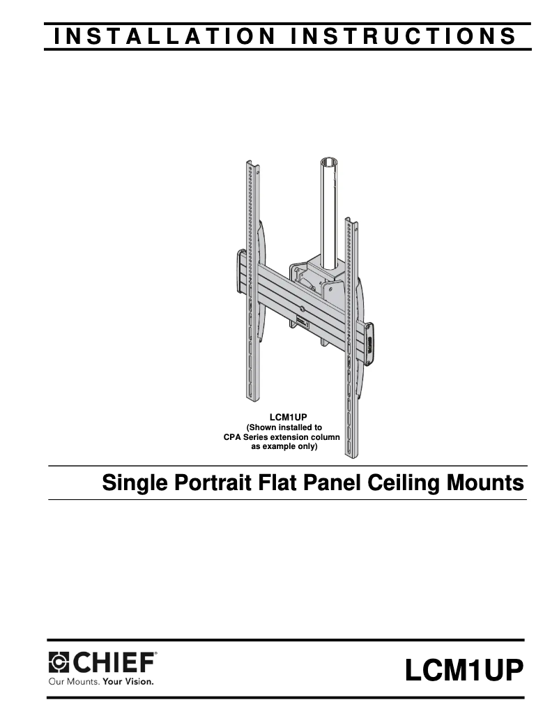 Page 1 de la notice Manuel utilisateur Chief LCM1UP