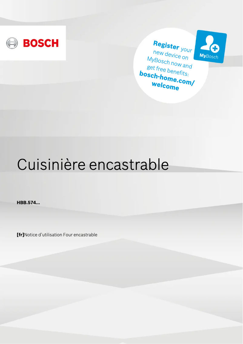 Page 1 de la notice Mode d'emploi Bosch Serie 4 HBB574BS0