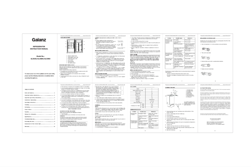 Page 1 de la notice Manuel utilisateur Galanz GL35BK