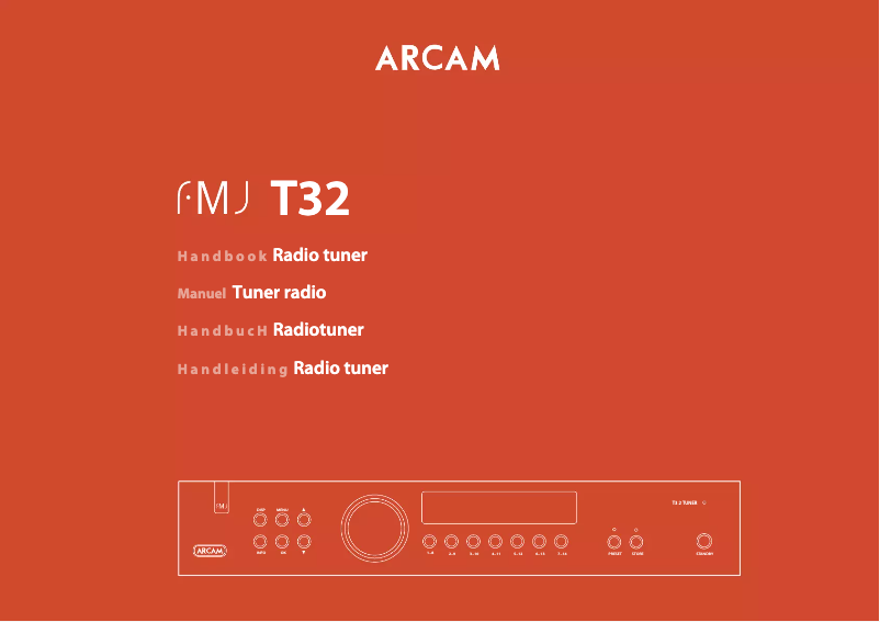 Imagen de la primera página del manual del dispositivo FMJ T32