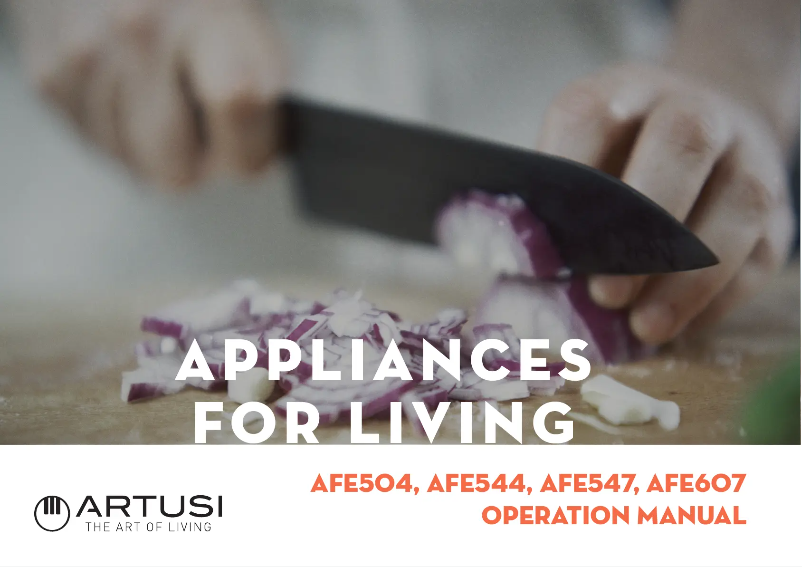 Page n°1 - Manuel utilisateur Artusi AFE607W