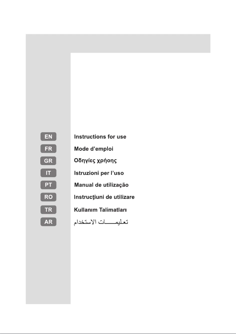 Image de la première page du manuel de l'appareil W84TE 72 X AQUA