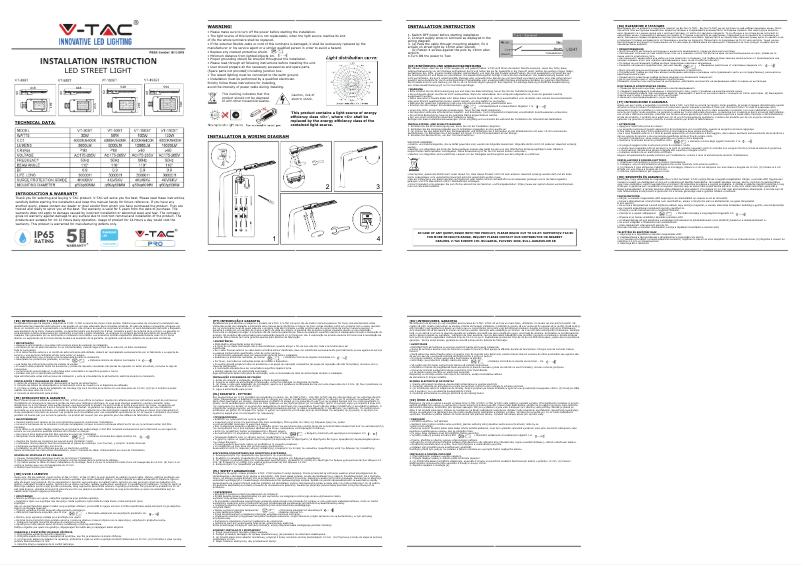 Page 1 de la notice Manuel utilisateur V-TAC VT-50ST