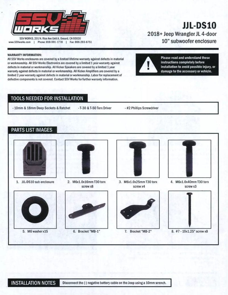 Image de la première page du manuel de l'appareil JJL-D510