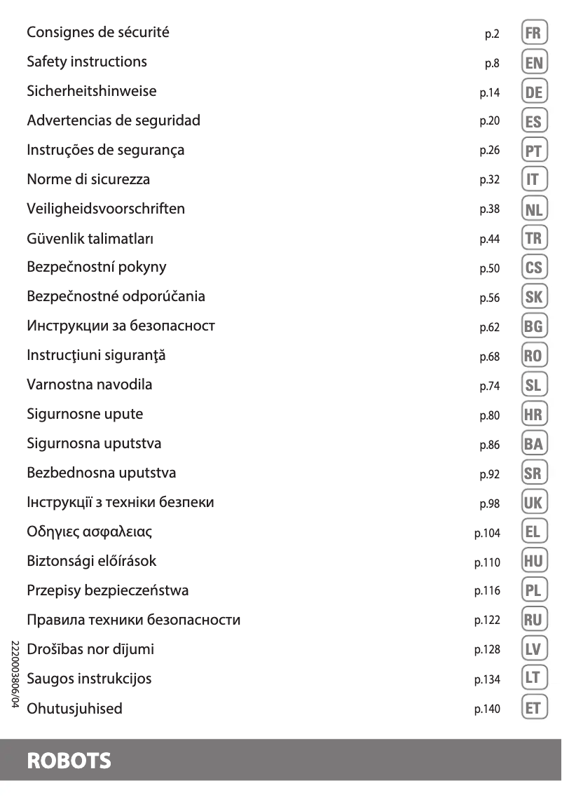 Página 1 del manual Instrucciones de seguridad Rowenta X-plorer Serie 75 RR7687