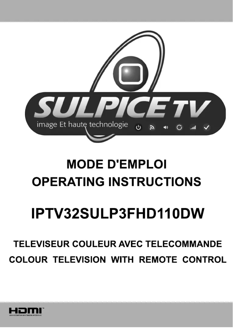Image de la première page du manuel de l'appareil IPTV32SULP3FHD110DW